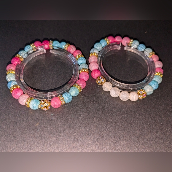 Sea Dreams Agate Stretch Bead Bracelet Set - Picture 4 of 4